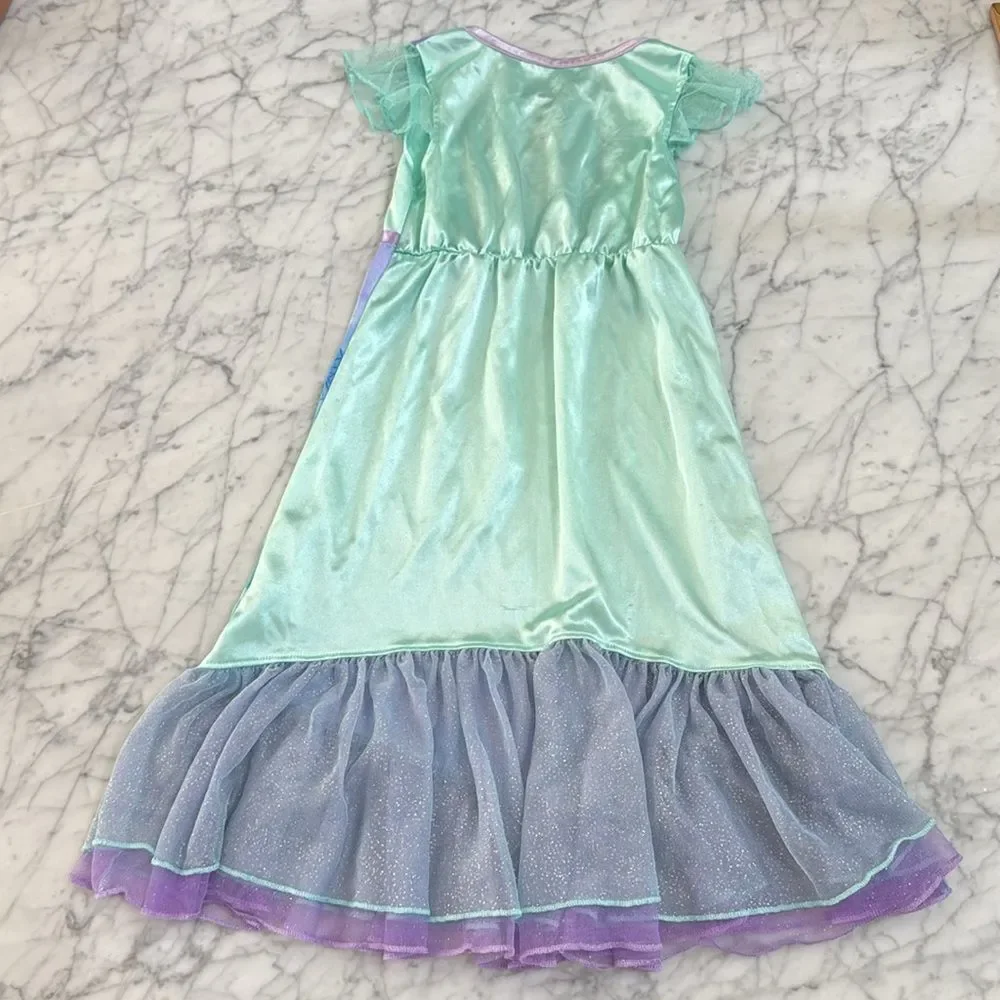 Disney Little Mermaid Little Girls Nightgown Pajama Dress Sz 6T - Picture 5 of 6